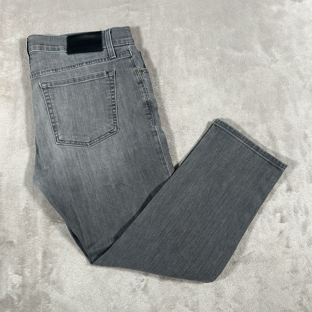 Ash & Erie Jeans Mens 32x25 Gray Denim Tapered 5-Pocket Peroxide Wash Stretch